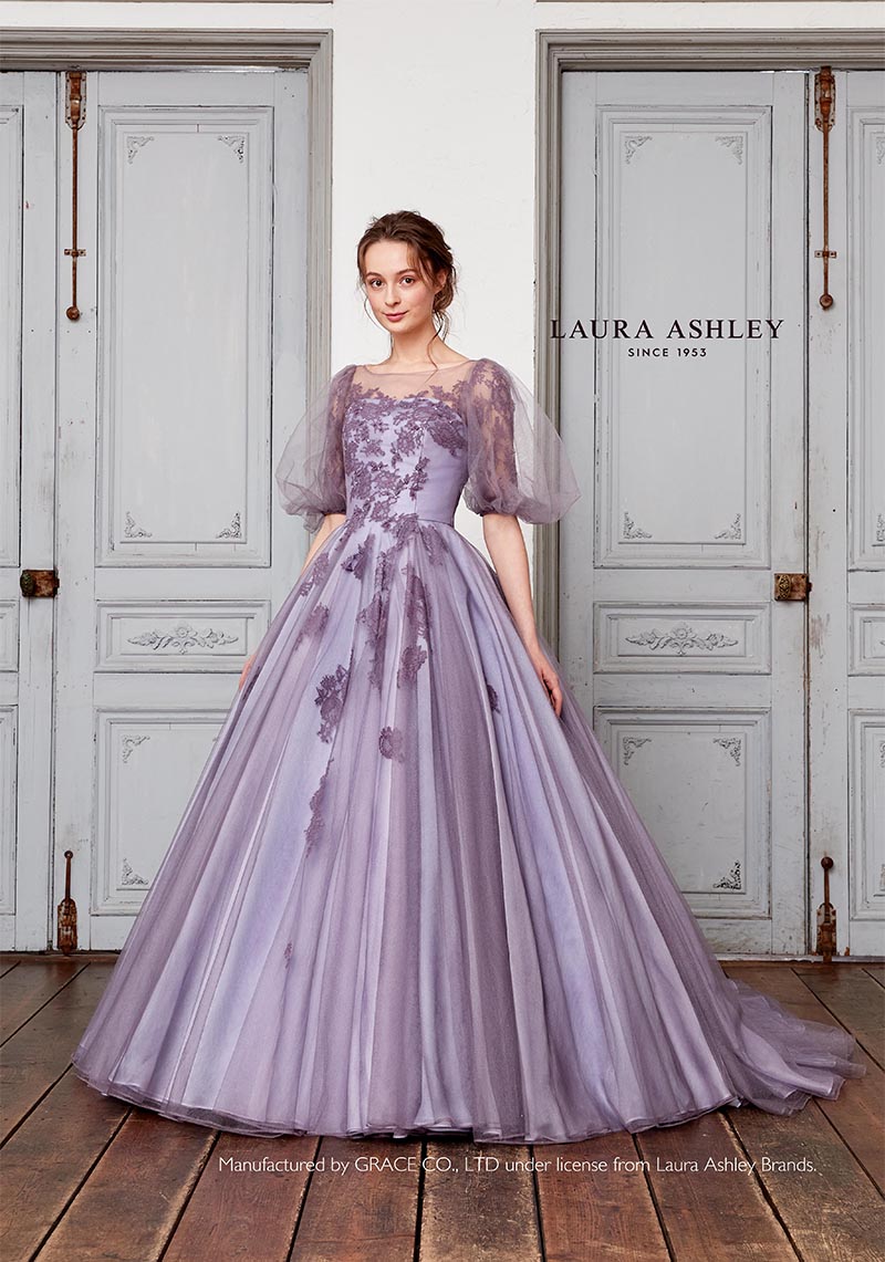 laura ashley フォーマル ベルベットドレス ロングワンピース 結婚式